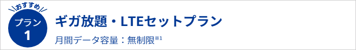 「ギガ放題・LTEセットプラン」の料金を確認する