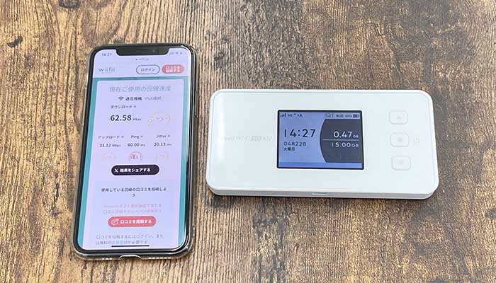 X12(+Aモード)×楽天モバイルの速度測定結果